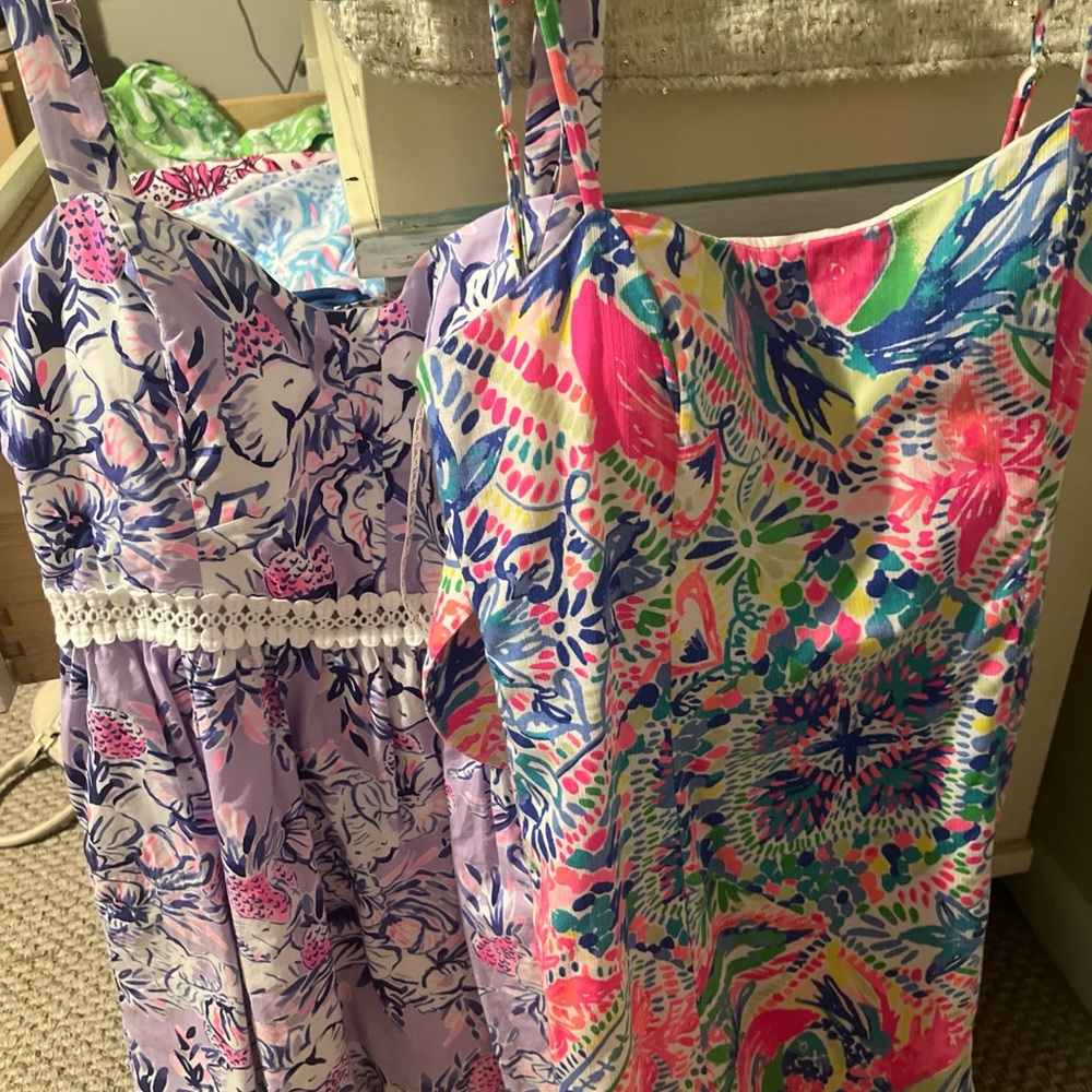 Two stunning Lily pulitzer dresses size 6 very bright and beautiful